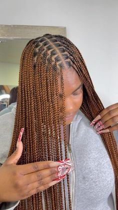 HOUSTON BRAIDER on Instagram: "Small Knotless braids hip length & color 30💨💞. February books open !" Small Knotless Color 30, Smeduiem Knotless Blonde, Two Tone Knotless Braids Black Women, Small Color Knotless Braids, Color 4 And 30 Knotless Braids, Color 30 Knotless Braids Black Women, Box Braids 30 Color, Color 8 Knotless Braids, Medium Knotless Braids With Curly Ends And Color