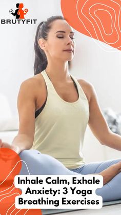 a woman is sitting in the middle of a yoga pose