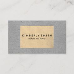 a business card with the words, kimberly smith makeup and beauty on it