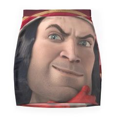 a close up of a cartoon character on a skirt