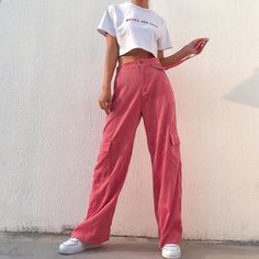 Streetwear Hip-Hop corduroy high waist casual women wide leg pants #casual #nature #chunky #clothing #beach #accessories #Christmas #cute #prom #crochet Soft Egirl Outfits, Outfits Trousers, Soft Egirl, Corduroy Pants Women, Egirl Outfits, Estilo Indie, Baggy Trousers, Aesthetic Clothing, Straight Trousers