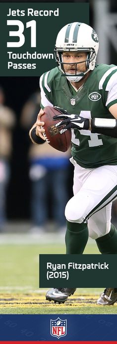 a football player holding a ball on top of a field