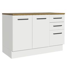 an image of a white cabinet with drawers