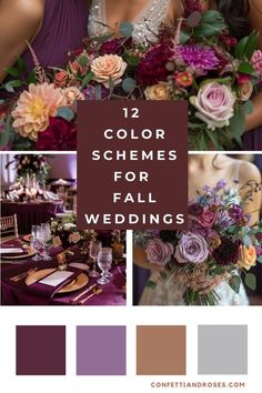 the color scheme for fall wedding colors