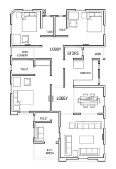 the floor plan for an apartment with three bedroom and two bathroom areas, including a living room