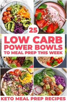 Keto Bowls Meals, Keto Protein Bowls, High Protein Bowls, Healthy Power Bowl, Bowls With Chicken, Keto Bowls, Power Bowl Recipes, Salad Bowl Recipes, Vegetarian Bowls