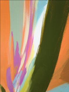 an abstract painting with different colors and shapes