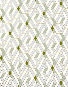 an abstract geometric pattern in green and white