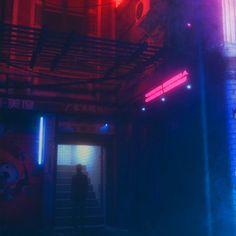 The city at night with red and blue tinted neon lights. Red And Blue Neon Aesthetic, Black Red Blue Aesthetic, Dark Red Blue Aesthetic, Red And Dark Blue Aesthetic, Dark Blue Red Aesthetic, Blue And Red Aesthetic Vintage, Dark Blue Neon Aesthetic, Dark Red And Blue Aesthetic