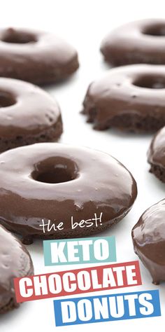 the best keto chocolate doughnuts are on display for everyone to enjoy them