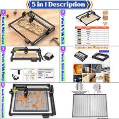 the instructions for how to make a diy laser engraving machine