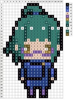 a cross stitch pattern with an image of the character from super mario