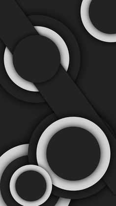 an abstract black and white background with circles