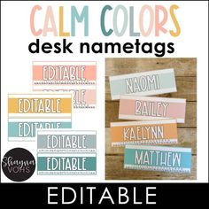 Desk Nametags Classroom, Calm Colors Classroom, Classroom Decor Pastel, Calming Classroom Decor, Colors Classroom Decor, Classroom Decor Calming, Alphabet With Numbers, Pastel Classroom Decor, Calming Classroom