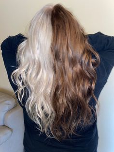 Gemini Hair, Half And Half Hair, Feminine Spirituality, Two Toned Hair, White Hair Color, Hair Color Underneath