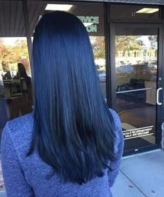 Blue Black Hair Color, Blue Black Hair, Balayage Blond, Trendy Hair Color, Ombre Hair Color, Black Hairstyles, Hair Inspo Color