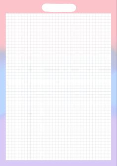 a white piece of paper with lines on the top and bottom, in front of a pastel background