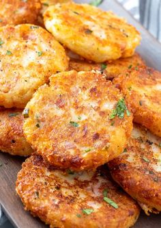 some fried food is on a plate and ready to be eaten