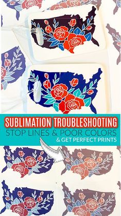 this is an image of sublimation troubleshooting for paper flowers and get perfect prints