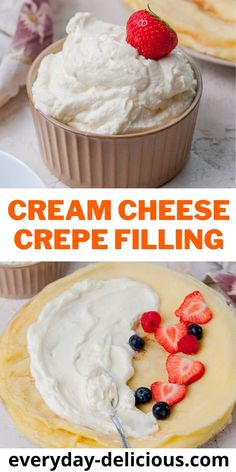 this is an image of cream cheese crepe filling