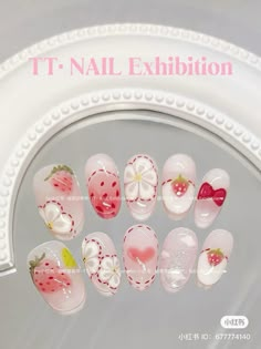 Fruit Nail, Fruit Nail Art, Asian Nails, Beauty Nails Design, Ombre Acrylic Nails, Casual Nails, Pretty Nail Art Designs