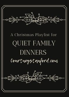 a christmas playlist for quiet family dinners