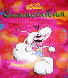 an image of a cartoon character with the words sanne daltum written on it