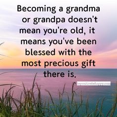 a quote on being a grandma or grandpa doesn't mean you're old, it means you've been blessed with the most precious gift there is