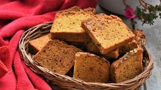 a wicker basket filled with slices of bread