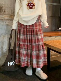 SPECIFICATIONSBrand Name: QiukichonsonMaterial: PolyesterStyle: CasualElasticity: Slight StrechOrigin: Mainland ChinaCN: GuangdongSeason: Autumn/WinterFabric Type: WoolenWaistline: empirePattern Type: PlaidFit Type: Regulai FitSilhouette: A-LINEDresses Length: Mid-CalfAge: JUNIORDecoration: RUFFLESPlace Of Origin: China (Mainland)is_customized: NoModel Number: 2023.12.25Gender: WOMEN size length(cm) waist(cm) hip(cm) one size 84 60-80 100 Casual Plaid Skirt For Winter, Casual Plaid Winter Skirt, Red Cotton Skirt For Winter, Plaid Cotton Tiered Skirt Bottoms, Plaid Cotton Tiered Skirt, Red Pleated Skirt For Fall, Plaid Skirted Bottoms For Fall, Red Tiered Skirt For Fall, Winter Cotton Plaid Skirt