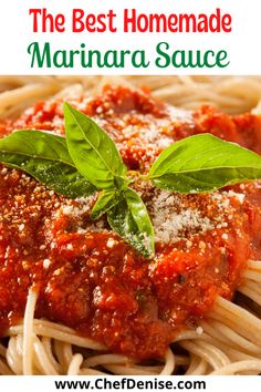 the best homemade marinara sauce is made with fresh basil and parmesan cheese