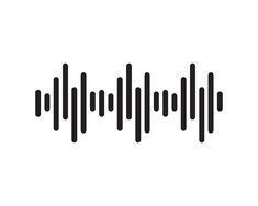 the sound wave icon is black and white