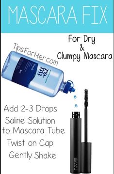 Clumpy Mascara, Dry Mascara, Contact Lens Solution, Make Up Inspiration, Mascara Tips, Eyelash Serum, Makeup Game, How To Apply Mascara, Contact Lens