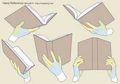 hands are holding open books and touching each other