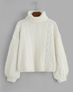 Get ready for those cold days and nights, it is just around the corner. This sweater will definitely keep you warm, very thick with a high neck turtle neck with blouson sleeves. Color: Off White Size: Medium Measurements: Shoulder: 22” Length: 20.5” Sleeve Length: 18.1” Bust: 44.9” 100% Acrylic Roll Neck Sweater, Lantern Sleeve, Cable Knit Sweater, Roll Neck, Lantern Sleeves, Cable Knit, Neck Sweater, Knit Sweater, Trendy Outfits