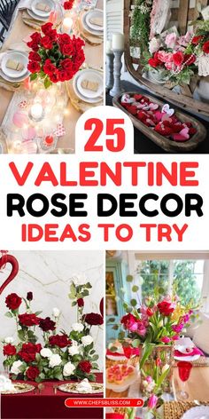 valentine's day rose decor ideas to try in the kitchen, dining room and living room