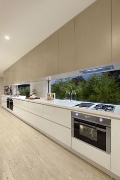 the kitchen is clean and ready for us to use in its new owner's home