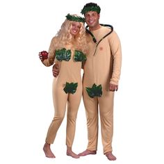 two people in costumes standing next to each other