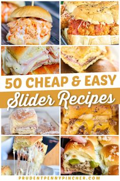 50 cheap and easy slider recipes that are great for any family or friends to enjoy