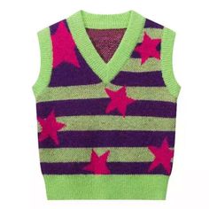 Vintage Star Striped Vest Boogzel Clothing Silly Clothes, Striped Vest, Striped Vests, Indie Aesthetic, Vintage Star, 90s Grunge, Character Outfits, Mode Inspiration