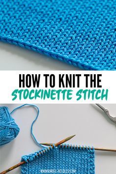 an image of how to knit the stockineette stitch