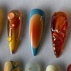 Intense Nail Art, Artistic Nails, Maquillage On Fleek, Nails Yellow, Grunge Nails, Jelly Nails, Art Nails, Dream Nails, Fire Nails