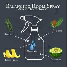 Cleansing Room Spray, Essential Oil Spray Recipes, Wicca Recipes, Witchy Room, Witch Board, Smudge Spray, Essential Oil Diffuser Blends Recipes