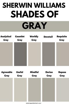 the shades of gray for sheryln williams's shades of gray color scheme