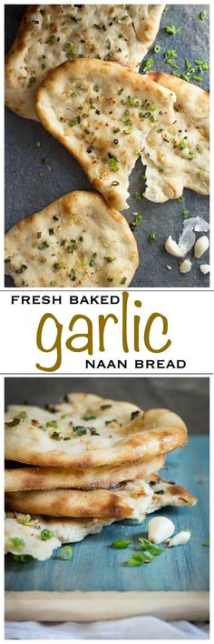 fresh baked garlic naan bread is an easy and delicious appetizer for any occasion