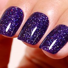 Ozzeal Glitter Gel Polish, Deep Purple Iridescent Glitter Gel Nail Polish Sparkle Shimmer Gel Glitter Nail Polish Autumn Winter Rainbow Soak off LED UV Gel Nail Polish for Art Manicure 15ML11.99 #Beauty