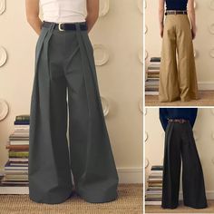 Mens High Waist Zipper Formal Work Bottoms Loose Trousers Wide-Leg Long Pants | eBay High Waisted Pants Men, Mens High Waisted Trousers, Work Bottoms, Formal Pants For Men, Wide Leg Pants Men, Mens Pleated Pants, Vintage Wide Leg Pants, Formal Pant For Men, Wide Leg Pants Pattern