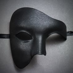 Phantom Venetian Masquerade Half Face Party Mask - Black Masquerade Mask Full Face, Phantom Masquerade, Arte Ganesha, Masquerade Mask Black, Vma Performance, Phantom Mask, Halloween Costumes For Sale, Black Masquerade, Black Masquerade Mask