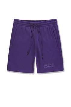 JC Big Men Big Men's Retro Paradise Tonal Shorts (Purple) Styling Jordans, Above The Knee Shorts, Knee Shorts, Jordan Craig, 170 Lbs, Tonal Prints, Jordan Shorts, Denim Essentials, Shorts Sweatpants