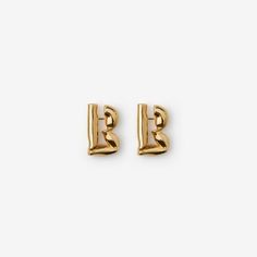 Packet Earrings in Gold - Women | Burberry® Official Pierced Jewelry, Earrings In Gold, Gold Plated Sterling Silver, Sterling Silver Earrings, Gold Earrings, Silver Earrings, Burberry, Outfit Ideas, Gold Plate